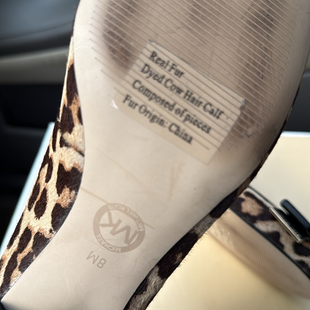 Michael Kors Kiera Mid Pump Leopard Haircalf Pumps - Picture 12 of 15